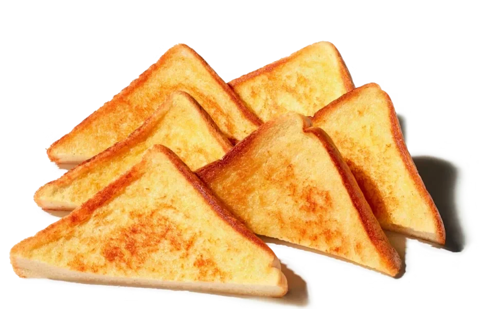 Basket filled with golden brown thick-sliced Texas toast bread