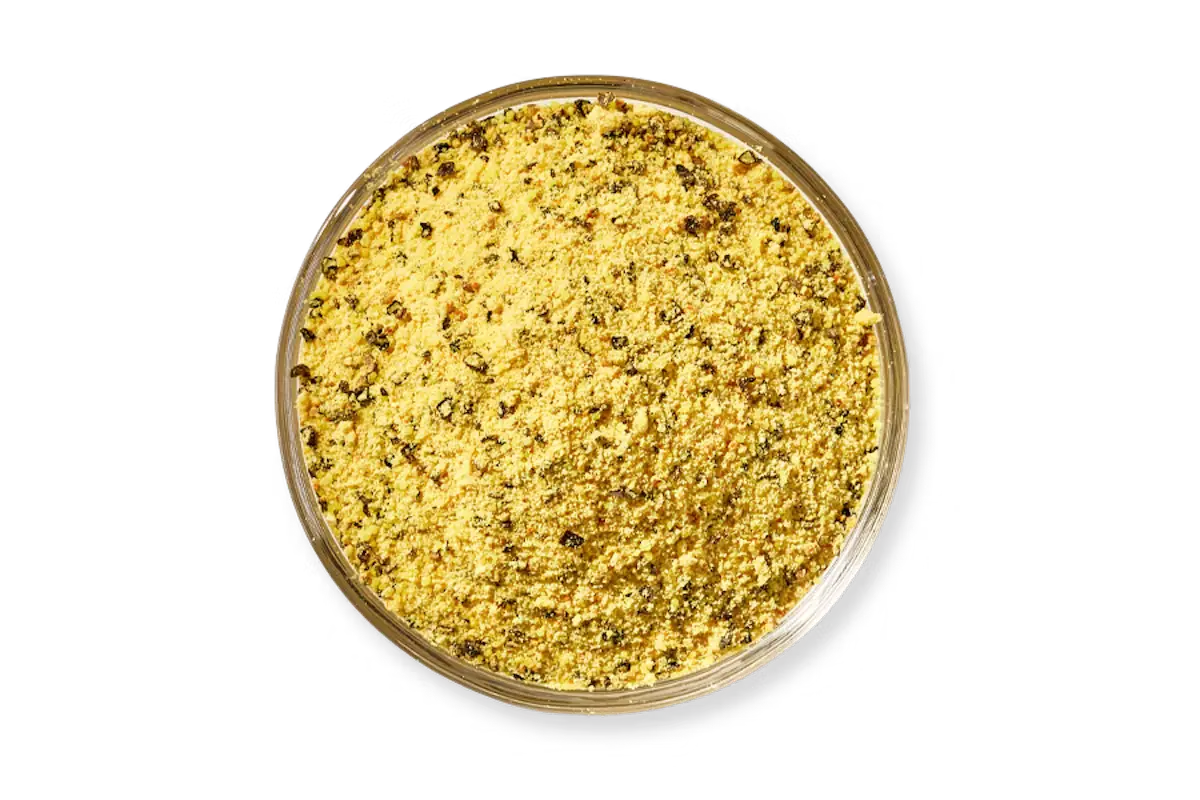 "Small container of dry rub seasoning"