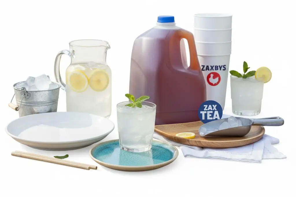 Zaxby's gallon jug of iced tea with handle